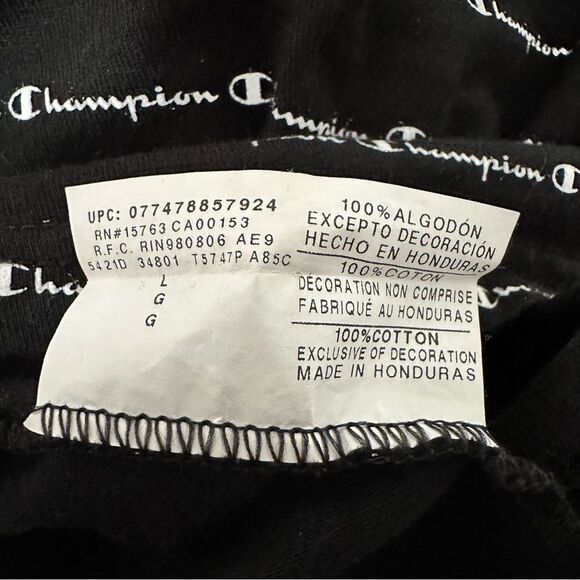 Champion Black Striped Men's T-Shirt - Picture 6 of 7